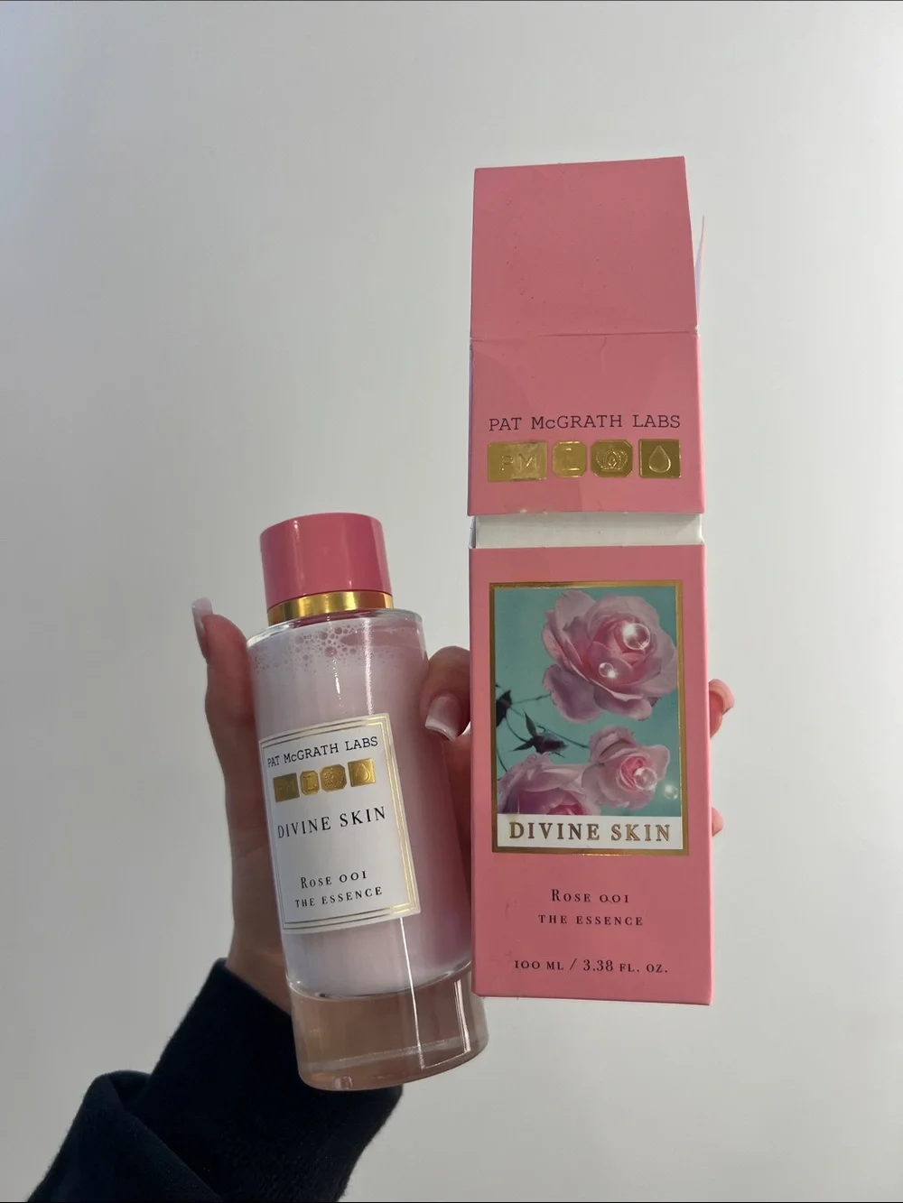 Pat McGrath Divine Skin Rose 001 Essence - Pink & Gold Packaging